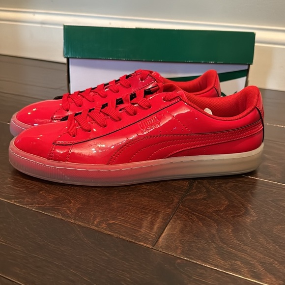 Puma Basket Patent Ice Fade men’s Barbados cherry NIB 9.5 - Picture 5 of 9